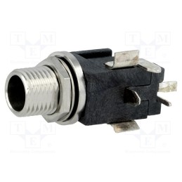 1 pcs x SWITCHCRAFT - RASH10S - Socket, DC supply, male, on PCBs, SMT,THT, Plating: silver plated