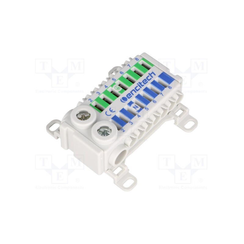 1 pcs x ENCITECH - 900-97-300140-59 - Splice terminal: distribution block, ways: 2, terminals: 16, TS35
