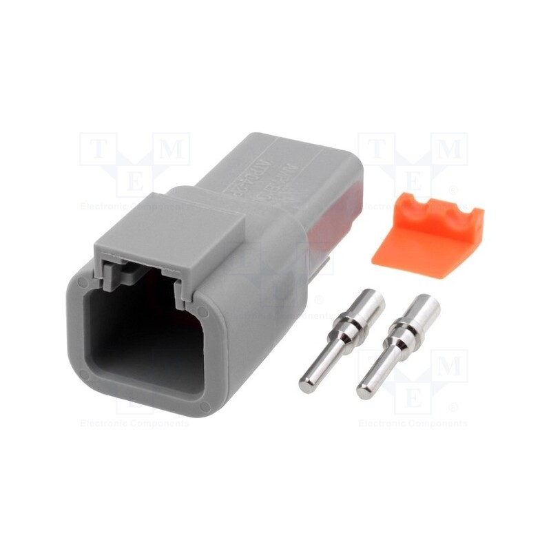 1 pcs x AMPHENOL - ATP04-2P-KIT01 - Connector: wire-wire, ATP, male, plug, for cable, PIN: 2, crimped