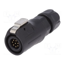 1 pcs x LUTRONIC - 2196 - Connector: circular, plug, size 12, 02, male, PIN: 8, with latch