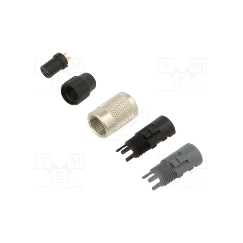 1 pcs x BINDER - 99 0076 100 03 - Connector: M9, plug, female, Plating: gold-plated, 125V, IP40, PIN: 3