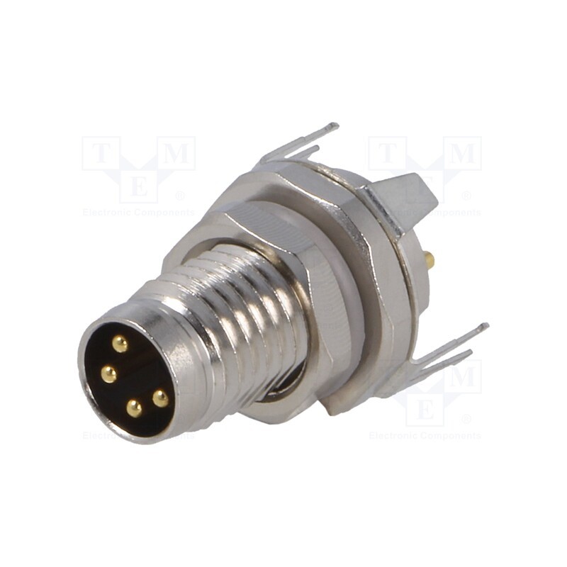 1 pcs x TE Connectivity - T4040034041-000 - Connector: M8, male, PIN: 4, shielded, socket, IP67, 30V, 2.5÷4mm