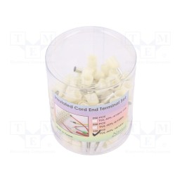 1 set x NINIGI - TUL-KPL-10/18IV - Kit: bootlace ferrules, insulated, 10mm2, 18mm, ivory, 100pcs.