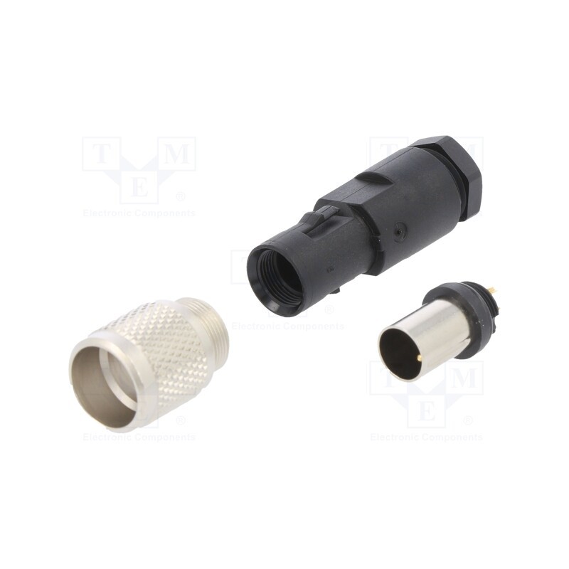 1 pcs x BINDER - 99 0401 00 02 - Connector: M9, plug, 712, male, PIN: 2, gold-plated, 4A, IP67, 125V