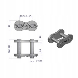 Industrial chain lock z20ah 1 ansi a 100h