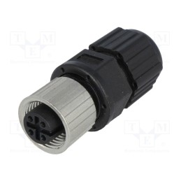 1 pcs x AMPHENOL LTW - M12A-04BFFA-SL8001 - Plug, M12, PIN: 4, female, A code-DeviceNet / CANopen, for cable