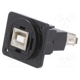 1 pcs x CLIFF - CP30207NM3B - Coupler, USB A socket,USB B socket, FT, USB 2.0, metal, 19x24mm