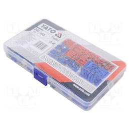 1 set x YATO - YT-068912 - Kit: connectors, crimped, for cable, insulated, 240pcs.
