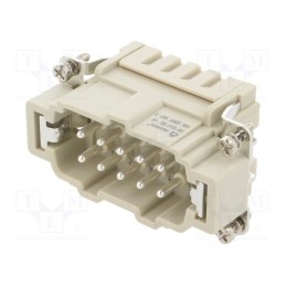 1 pcs x DEGSON ELECTRONICS - DE-010-MS - Connector: HDC, contact insert, male, DE, PIN: 10, 10+PE, size D10B