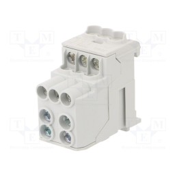 1 pcs x SIMET - 81601002 - Splice terminal: distribution block, 10mm2,25mm2, ways: 1, grey