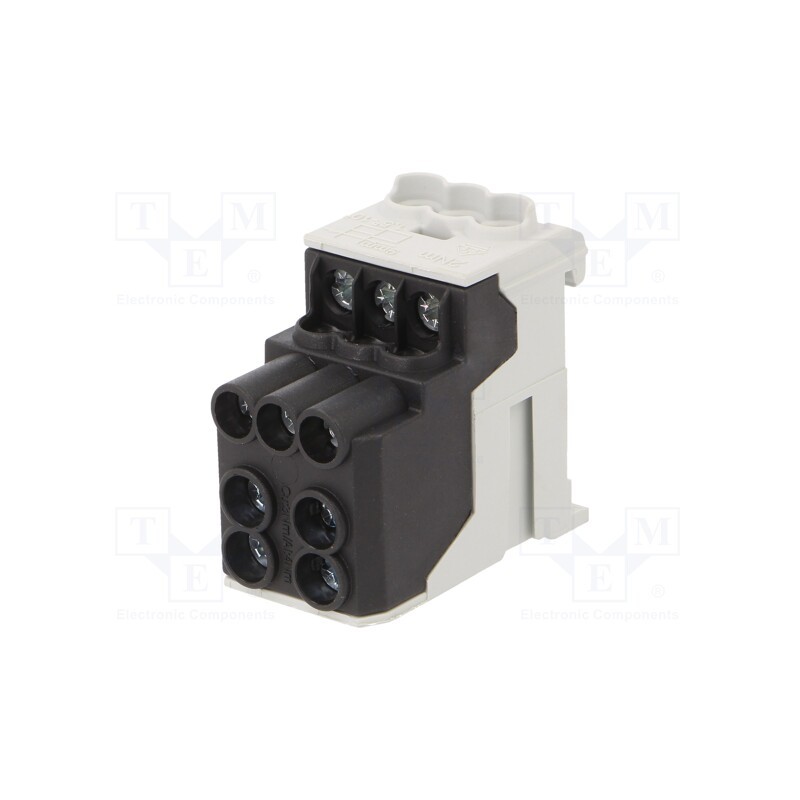 1 pcs x SIMET - 81601007 - Splice terminal: distribution block, 10mm2,25mm2, ways: 1, black
