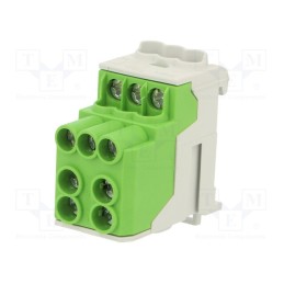1 pcs x SIMET - 81601005 - Splice terminal: distribution block, 10mm2,25mm2, ways: 1, green