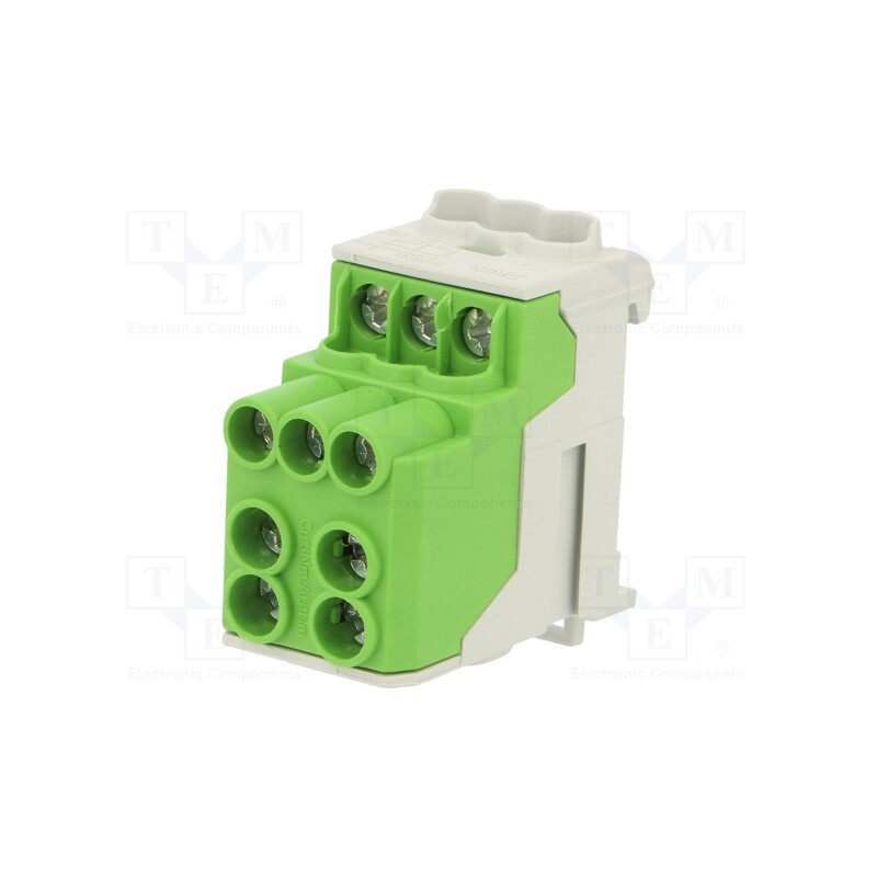 1 pcs x SIMET - 81601005 - Splice terminal: distribution block, 10mm2,25mm2, ways: 1, green