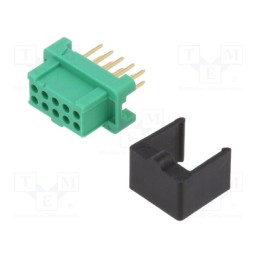 1 pcs x HARWIN - G125-FV11005L0P - 5+5 Pos. Female DIL Vertical Throughboard Conn. for Latches