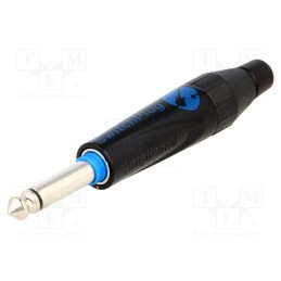 1 pcs x AMPHENOL - TM1PB - Plug, Jack 6,3mm, male, mono, ways: 2, straight, for cable, black