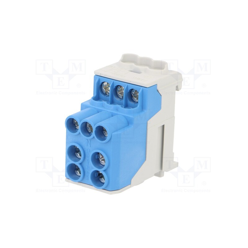 1 pcs x SIMET - 81601003 - Splice terminal: distribution block, 10mm2,25mm2, ways: 1, blue