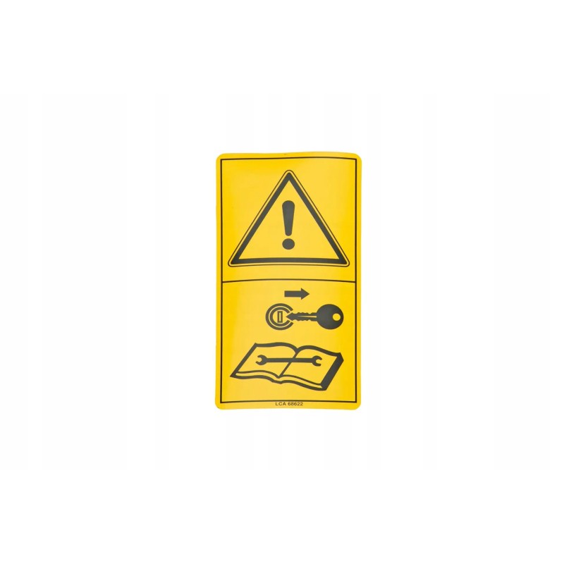 Lca68622 warning sticker