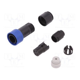 1 pcs x BULGIN - PXP4010/04S/3035 - Connector: circular, plug, female, PIN: 4, w/o contacts, for cable