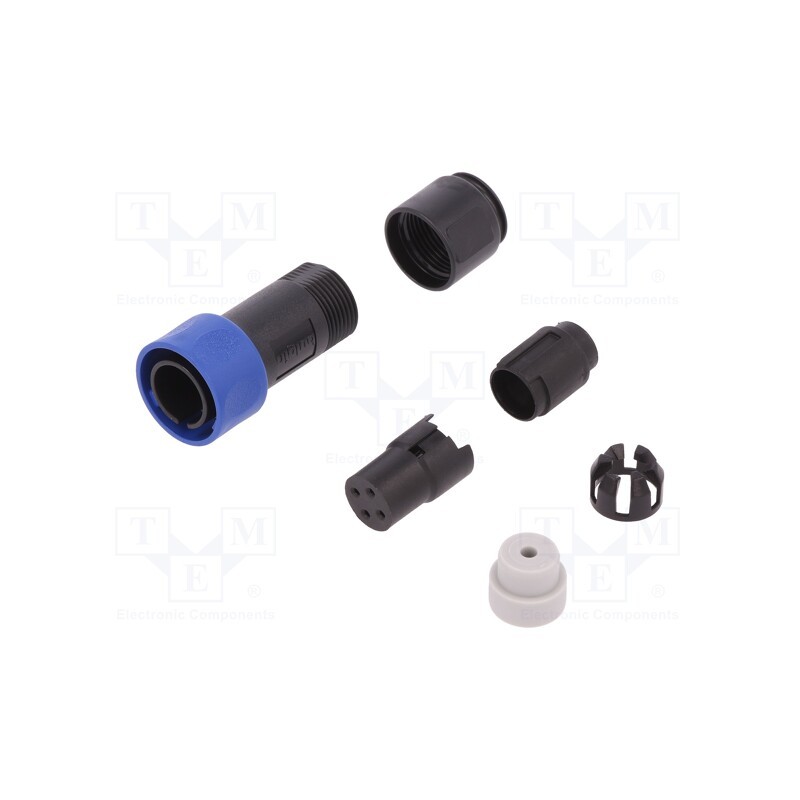 1 pcs x BULGIN - PXP4010/04S/3035 - Connector: circular, plug, female, PIN: 4, w/o contacts, for cable