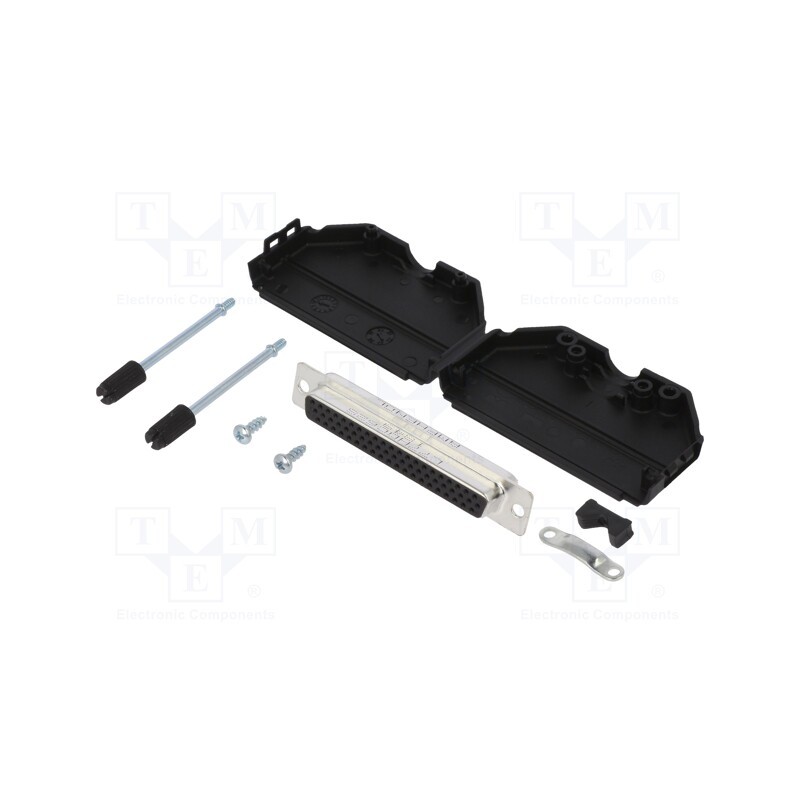 1 pcs x Amphenol Communications Solutions - L17DPPK37-BK+L77HDC62S - D-Sub HD, PIN: 62, female, straight, soldering, for cable, 