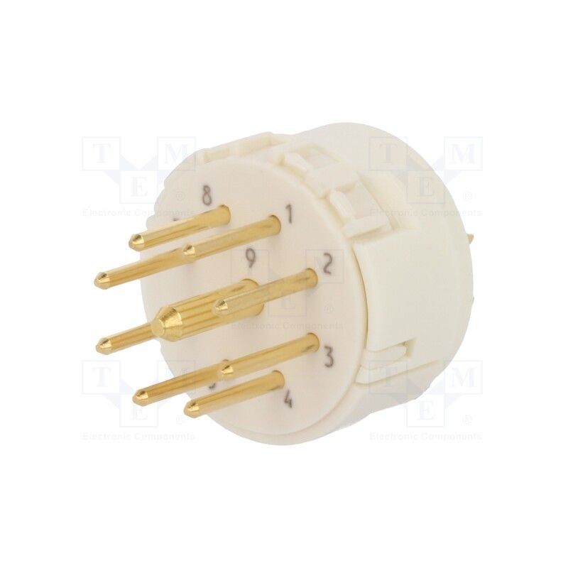 1 pcs x HARTING - 9151092602 - Connector: M23, contact insert, PIN: 9(1+8), male, soldering, 200V