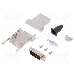 1 pcs x ENCITECH - 6355-0040-02 - D-Sub, PIN: 15, plug, male, soldering, for cable, black