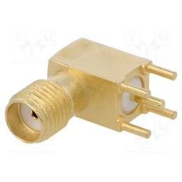 1 pcs x MOLEX - 733910083 - Socket, SMA, female, angled 90°, 50Ω, THT, on PCBs, PTFE