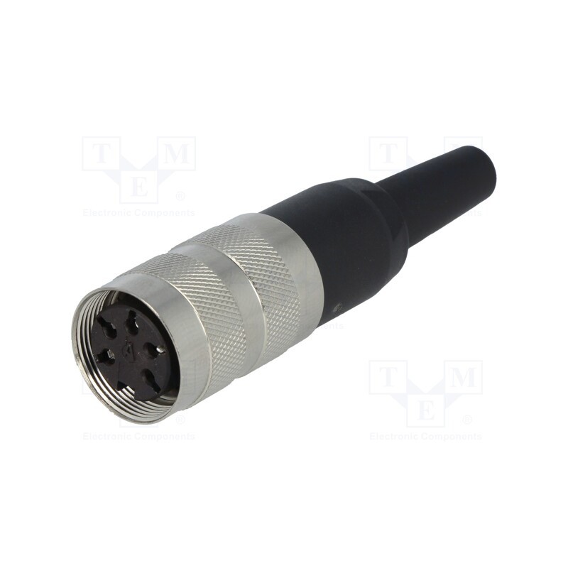 1 pcs x AMPHENOL - T3361001U - Connector: M16, plug, female, soldering, for cable, PIN: 5, 5A, 300V