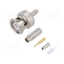 1 pcs x AMPHENOL RF - 031-315 - Plug, BNC, male, straight, 50Ω, crimped, for cable, PTFE, -65÷165°C