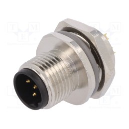 1 pcs x TE Connectivity - T4132412051-000 - Socket, M12, PIN: 5, male, B code-Profibus, soldering, IP67, 60V, 4A