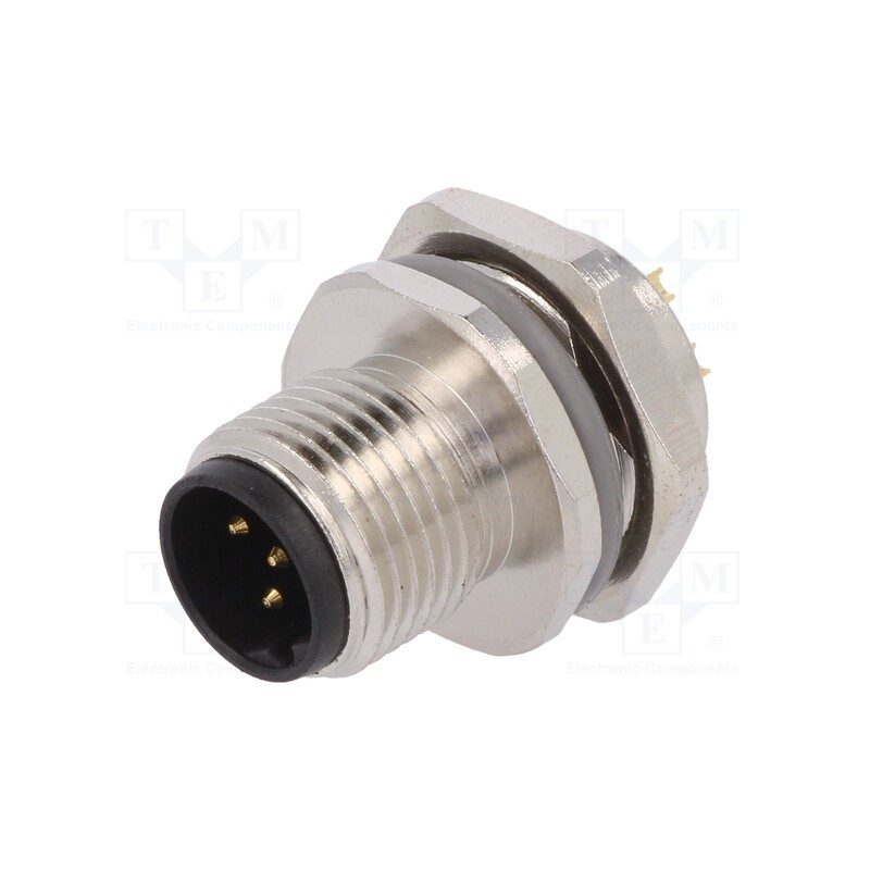 1 pcs x TE Connectivity - T4132412051-000 - Socket, M12, PIN: 5, male, B code-Profibus, soldering, IP67, 60V, 4A