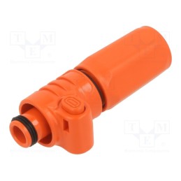 1 pcs x CONNFLY - DS1168-01-120FSEYX - Plug, DC supply, female, PIN: 1, for cable, crimped, orange, 1kV