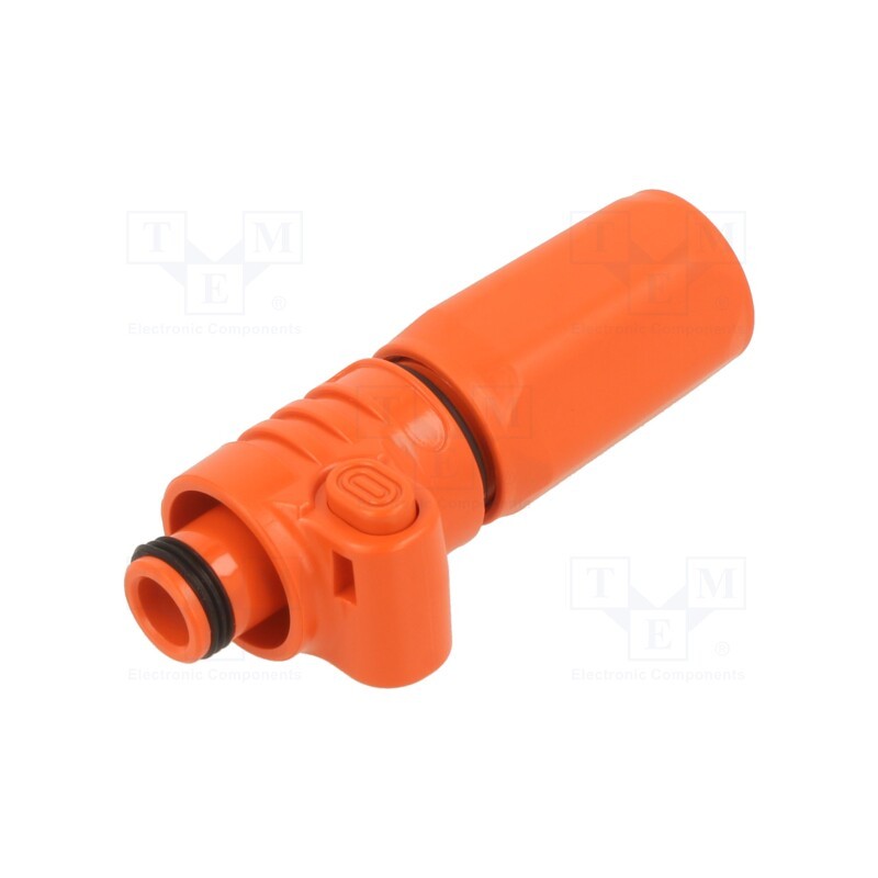 1 pcs x CONNFLY - DS1168-01-120FSEYX - Plug, DC supply, female, PIN: 1, for cable, crimped, orange, 1kV
