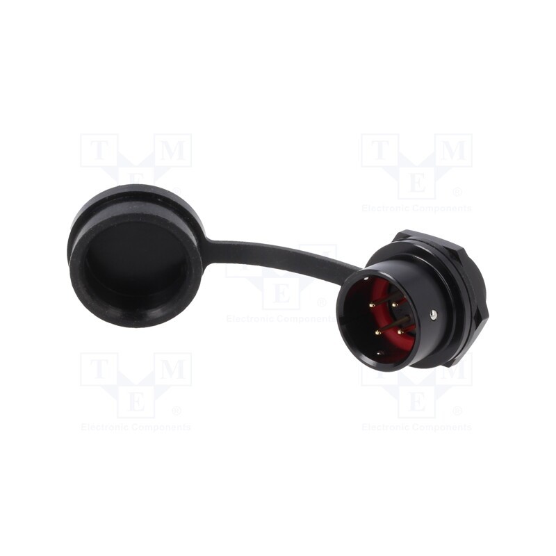 1 pcs x WEIPU - SA1612/P4B-1 - Socket, SA16, male, PIN: 4, IP67, 5A, soldering, 500V, 0.75mm2