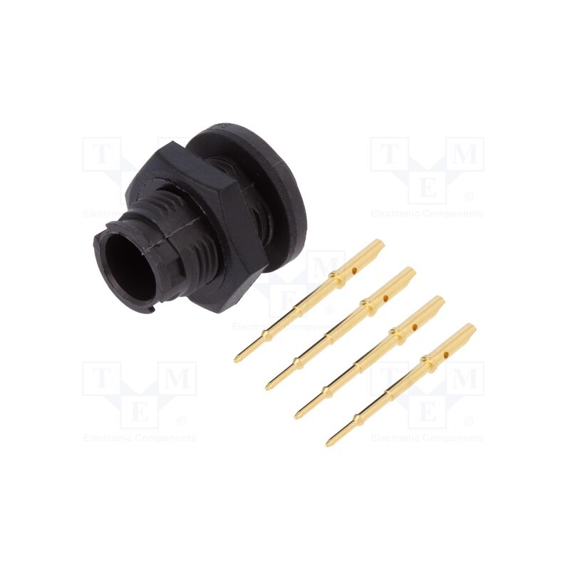 1 pcs x SWITCHCRAFT - EN2P4M22K - Connector: circular, EN2, socket, male, soldering, PIN: 4, 5A, IP68