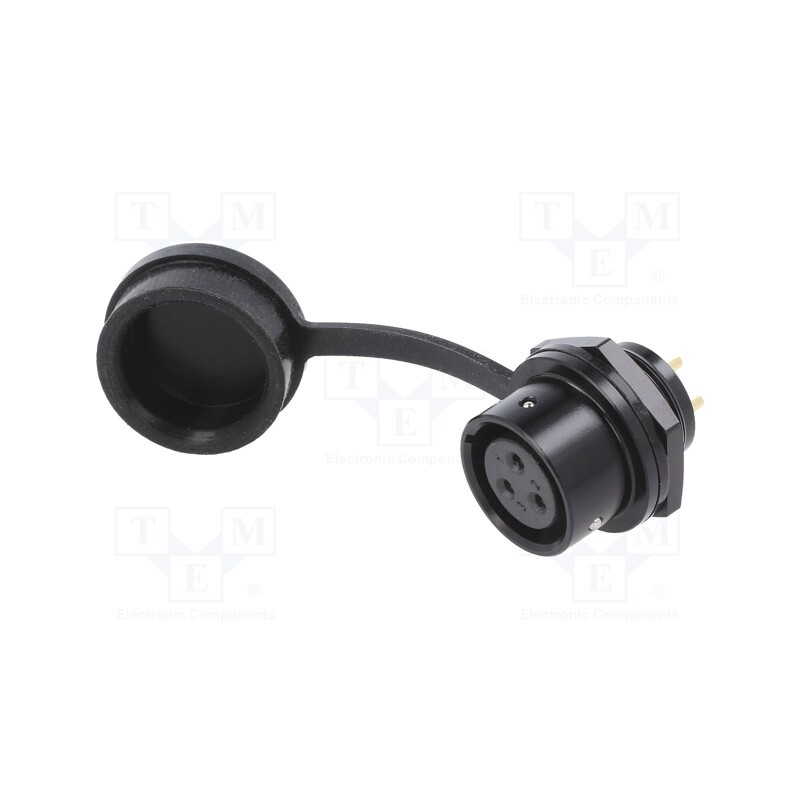 1 pcs x WEIPU - SA1612/S3B-1 - Socket, SA16, female, PIN: 3, IP67, 10A, soldering, 500V, 2mm2