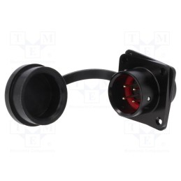 1 pcs x WEIPU - SA1613/P4B-1 - Socket, SA16, male, PIN: 4, IP67, 5A, soldering, 500V, 0.75mm2