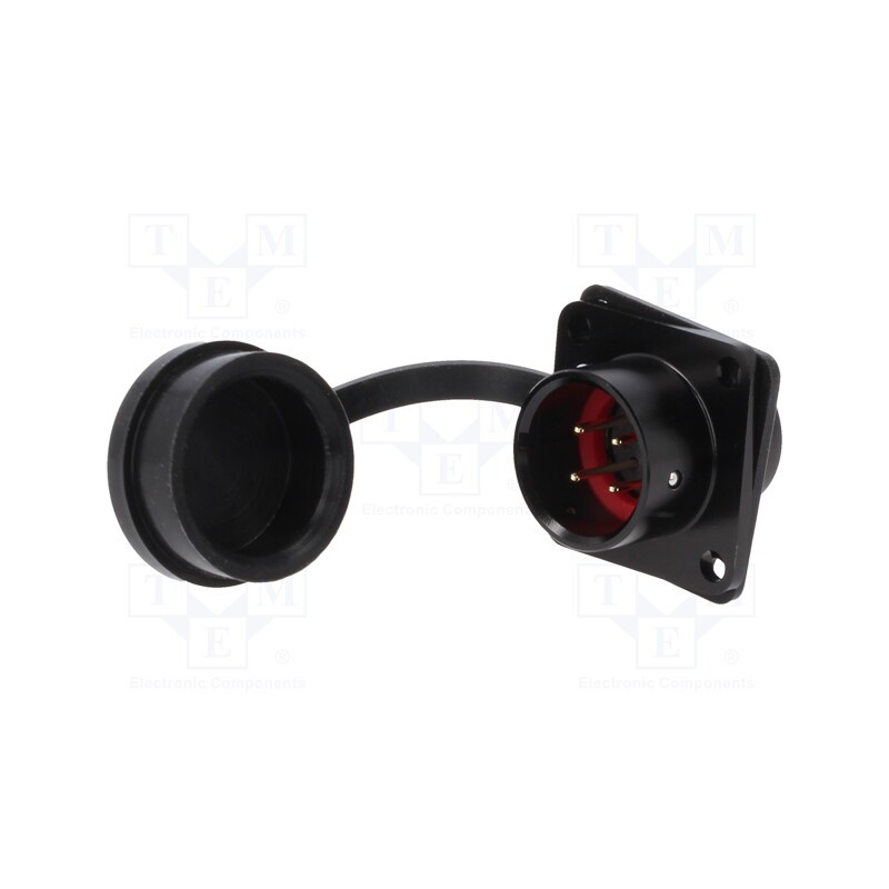 1 pcs x WEIPU - SA1613/P4B-1 - Socket, SA16, male, PIN: 4, IP67, 5A, soldering, 500V, 0.75mm2