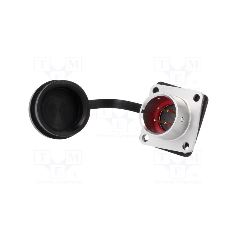 1 pcs x WEIPU - SA1613/P4S-1 - Socket, SA16, male, PIN: 4, IP67, 5A, soldering, 500V, 0.75mm2