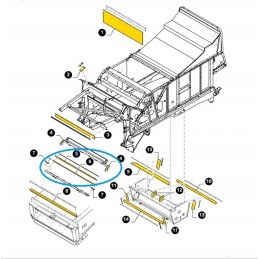 Tarpaulin new holland cx csx tc case cnh 89813902