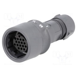 1 pcs x BULGIN - PXP6010/16S/CR/0910 - Connector: circular, plug, female, PIN: 16, w/o contacts, for cable
