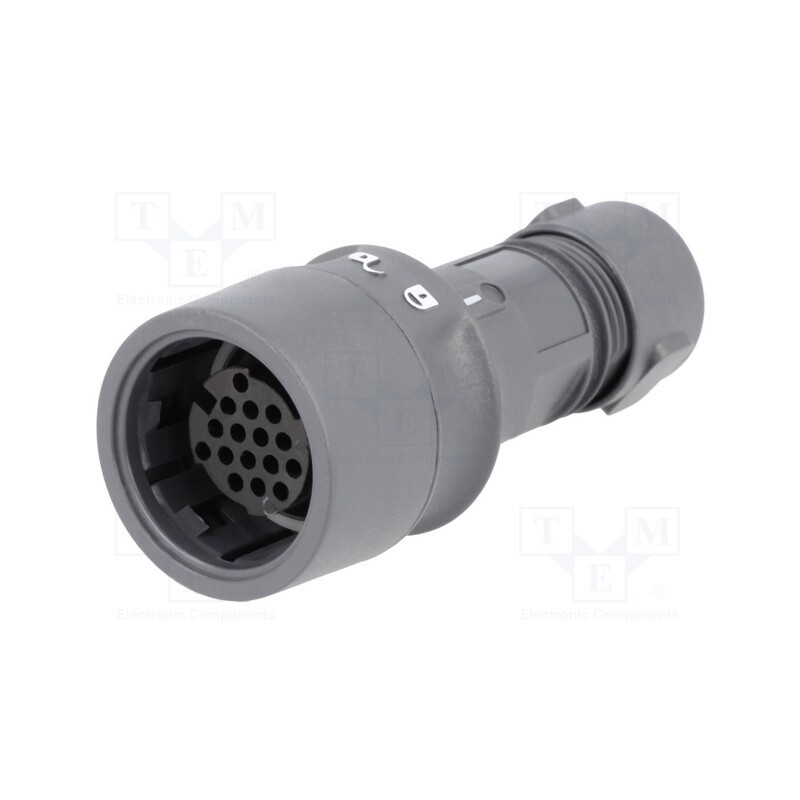 1 pcs x BULGIN - PXP6010/16S/CR/0910 - Connector: circular, plug, female, PIN: 16, w/o contacts, for cable