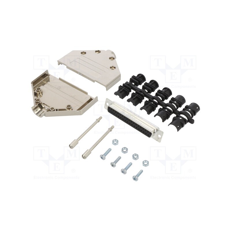 1 pcs x Amphenol Communications Solutions - L17DTPK-M-37+L77SDC37S - D-Sub, PIN: 37, female, straight, soldering, for cable, gol