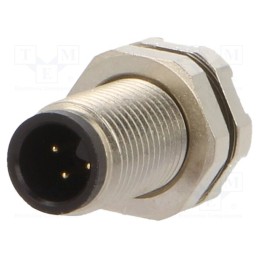 1 pcs x BINDER - 09 3105 81 03 - Connector: M5, socket, 707, male, PIN: 3, unshielded, gold-plated, 1A