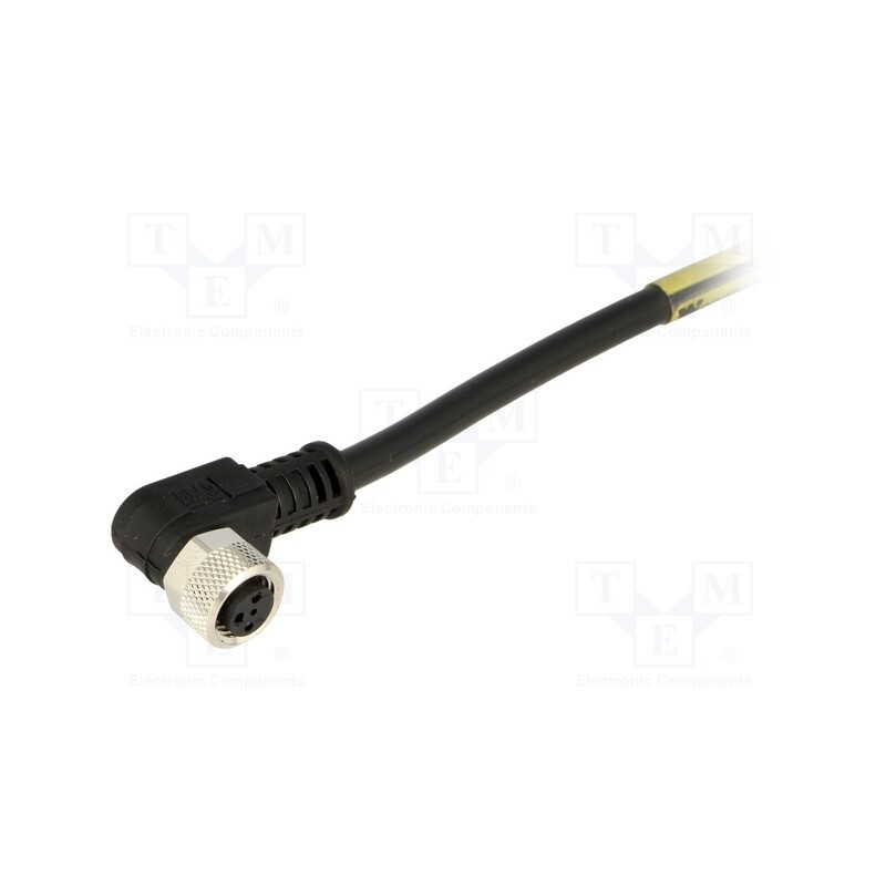 1 pcs x MOLEX - 120086-8668 - Connector: M8, female, PIN: 3, angled 90°, with lead, plug, 3A, IP67