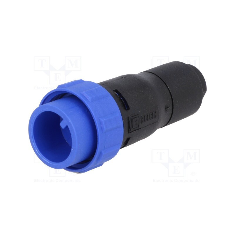1 pcs x BULGIN - PX0410/03P/4550 - Connector: circular, plug, male, PIN: 3, w/o contacts, for cable