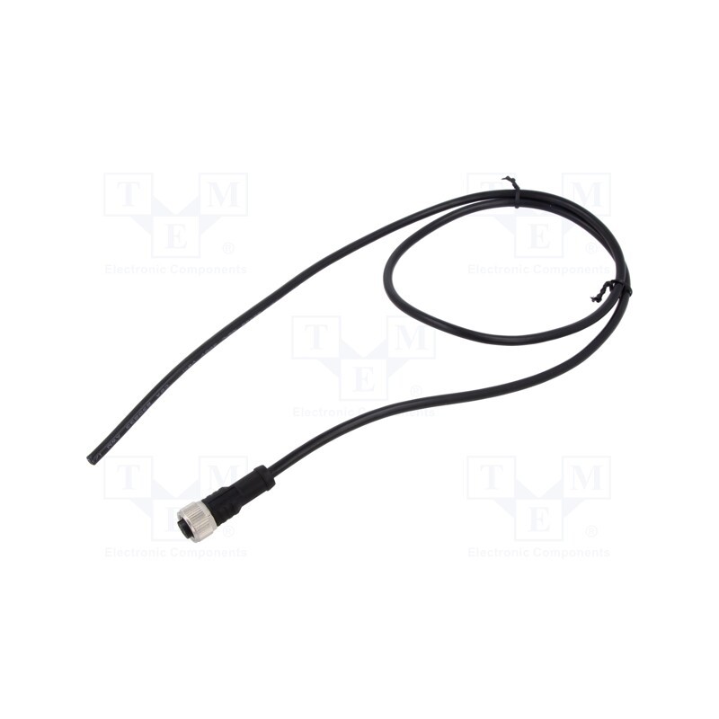 1 pcs x AMPHENOL LTW - M12A-05BFFM-SL8D01 - Plug, M12, PIN: 5, female, A code-DeviceNet / CANopen, 1m, IP68, 60V