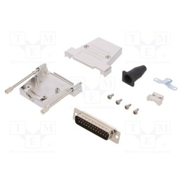 1 pcs x ENCITECH - 6355-0040-03 - D-Sub, PIN: 25, plug, male, soldering, for cable, black