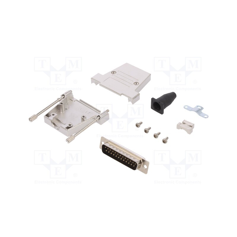 1 pcs x ENCITECH - 6355-0040-03 - D-Sub, PIN: 25, plug, male, soldering, for cable, black