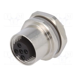 1 pcs x TE Connectivity - T4133012041-000 - Socket, M12, PIN: 4, female, A code-DeviceNet / CANopen, soldering